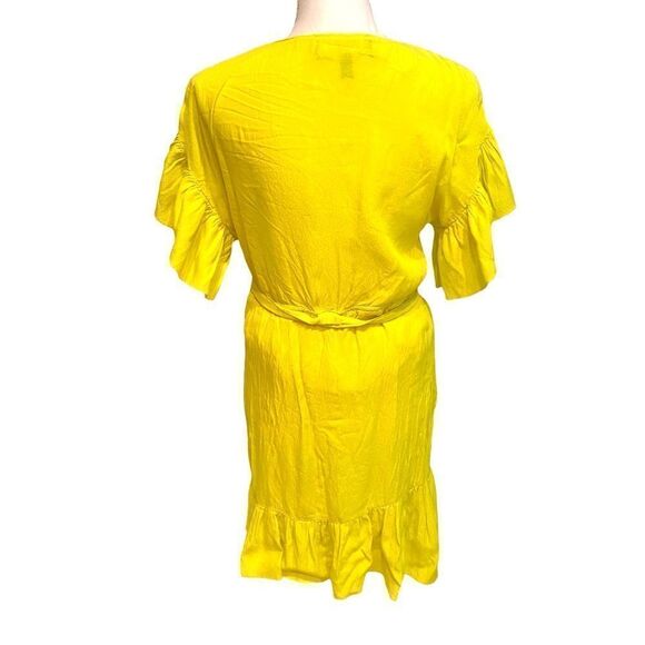 NISSA Ruffled Faux Wrap Dress Size 6 - Picture 7 of 8